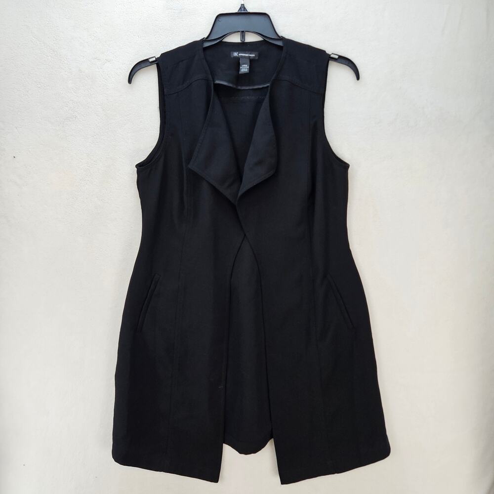 INC INTERNATIONAL CONCEPT WOMEN'S LARGE LONGLINE VEST WAISTCOAT